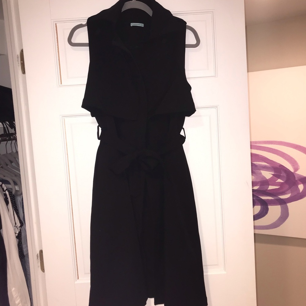 Black sleeveless coat